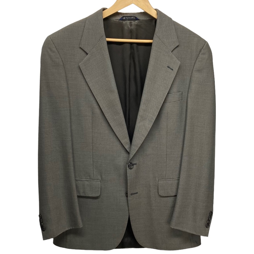 Burberrys Suit 40R Grey & Black Nailshead Pattern